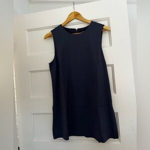 Theory blue sleeveless shift dress